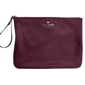 Kate Spade‎ New York Plum Nylon Wristlet Pouch
